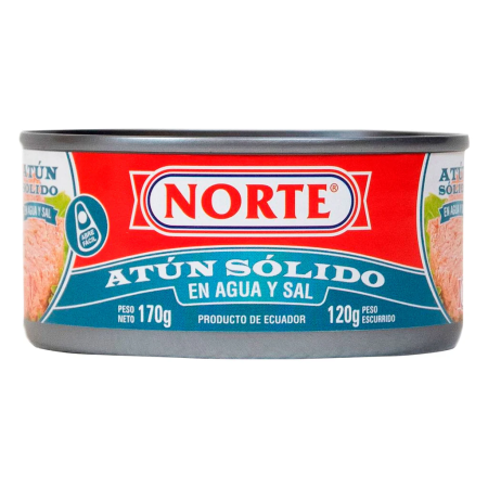 NORTE ATUN SOLIDO AL AGUA 170GR