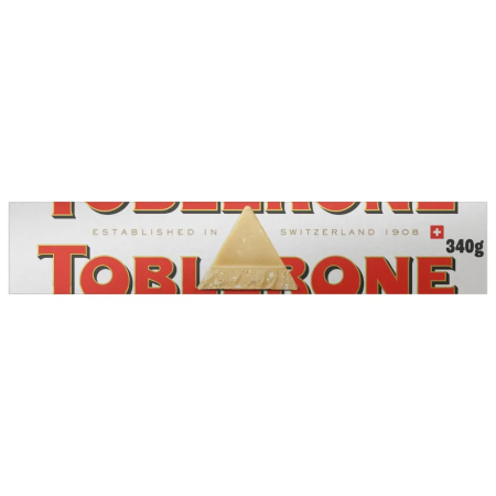 TOBLERONE WHITE BAR 340G - 20CPC