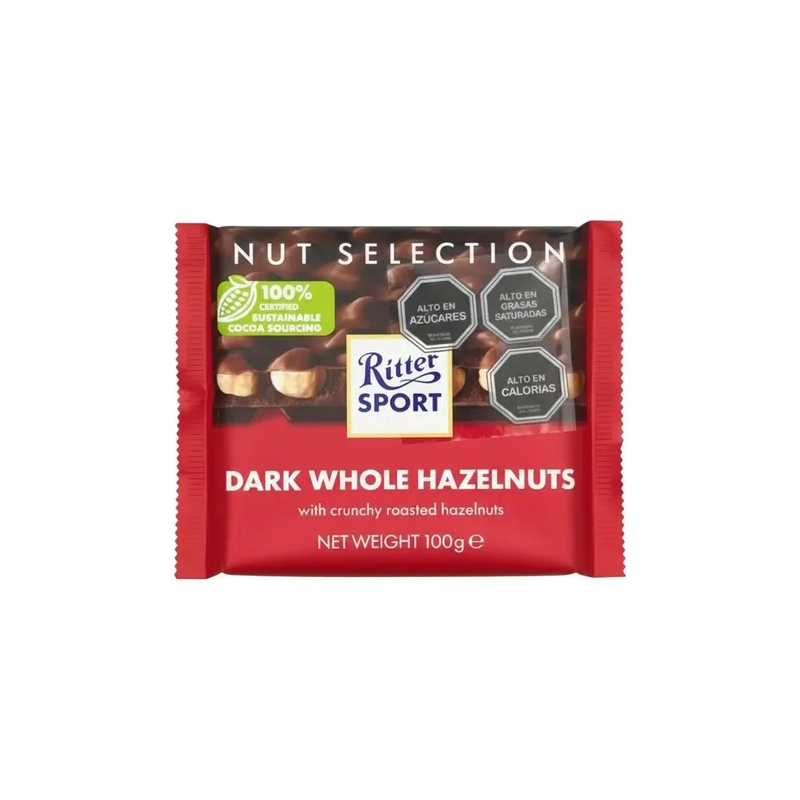 RITTER SPORT DARK&AVELLANAS 100G - 10CPC