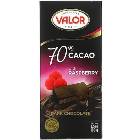 VALOR 70% CACAO C/FRAMBUESA 100G 102CPC