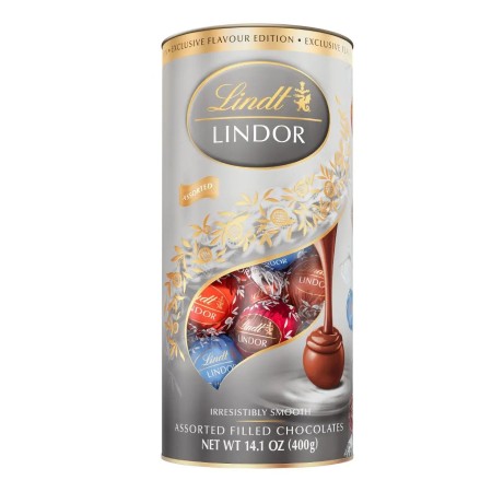 LINDT LINDOR SILVER TB STDO 400GR