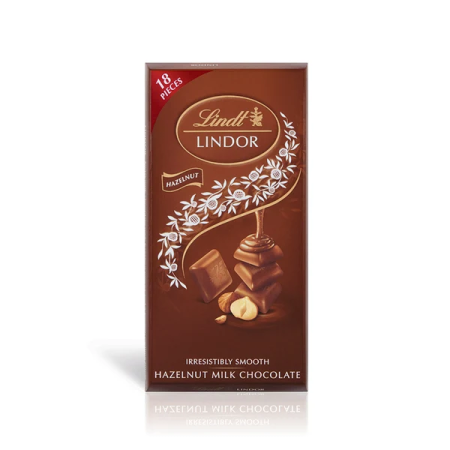 LINDT LINDOR HAZELNUT 100GR